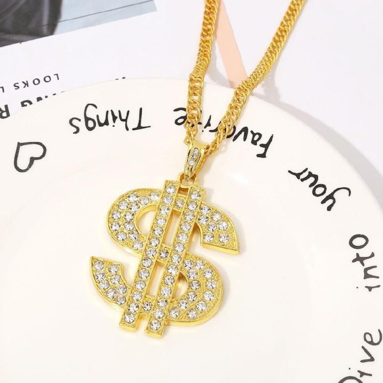 Set of 2 Durable Plastic Gold Chain Necklace Lightweight Neck Chain Comfortable