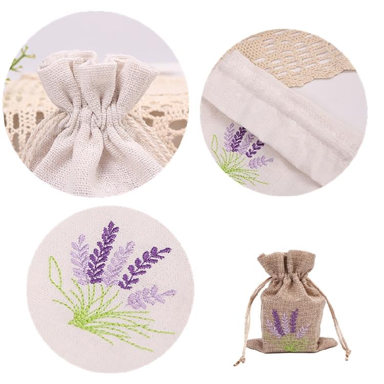 12pcs/Pack Small Cotton Linen Scent Pouches Decorative Lavenders Bags for Wedding and Home Use Present Packaging Bag