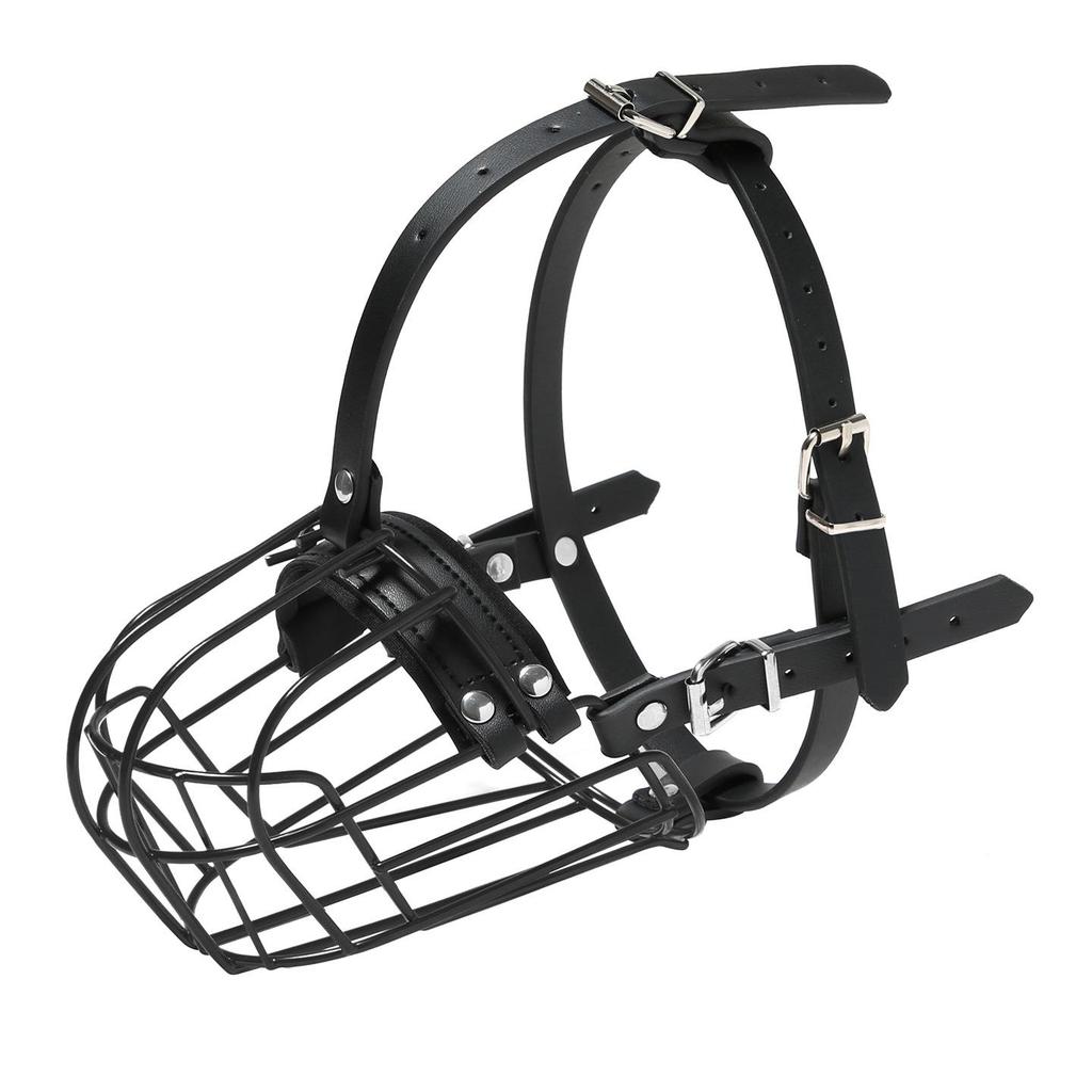 Anti-Bite Dog Muzzle for Medium to Large Breeds - Iron Cage Design