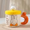 High Value Cartoon Miffy Ceramic Cup with Lid for Home Cute Couple Water Cup Gift Box Creative Souvenir Mug