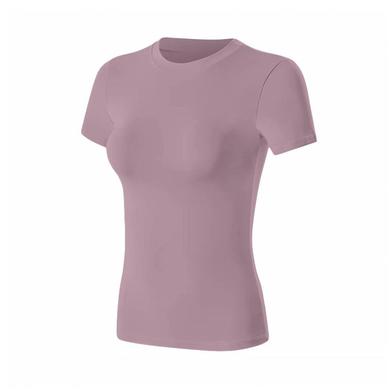 High elastic and breathable short-sleeved women's quick-drying, thin and skin-friendly sports tops Pilates running fitness clothes