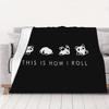 1PC THIS IS HOW I ROLL Panda home room decorations Winter Blankets for Adults Bedding Home Interior Sofa Knee