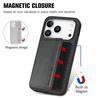 Anti-theft Brush Leather Card Coque for iPhone 17 Pro Max 5G Luxury Case Magnetic Wallet Stand Phone iPhone Air Case iPhone17