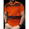 Fashion Men's Crew Neck Short Sleeve 3D Casual Color Printing Casual Short Sleeve Crew Neck T-Shirt