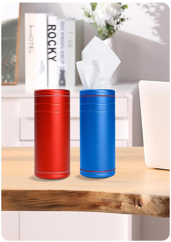 Car Cup Holder Tissue Dispenser - Creative Cylinder Tissue Box for Car.