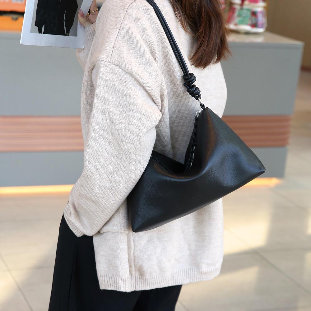 Sac aisselle en cuir véritable Sac à bandoulière croisé à une épaule à la mode