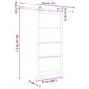 ORKDAL Sliding Door White and Black 93 X 202 Cm