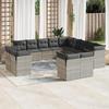 VidaXL Garden Lounge Set with Cushions 13 Pcs, Patio Sofas, Furniture Set, Outdoor Terrace Furniture, Grey 3218552