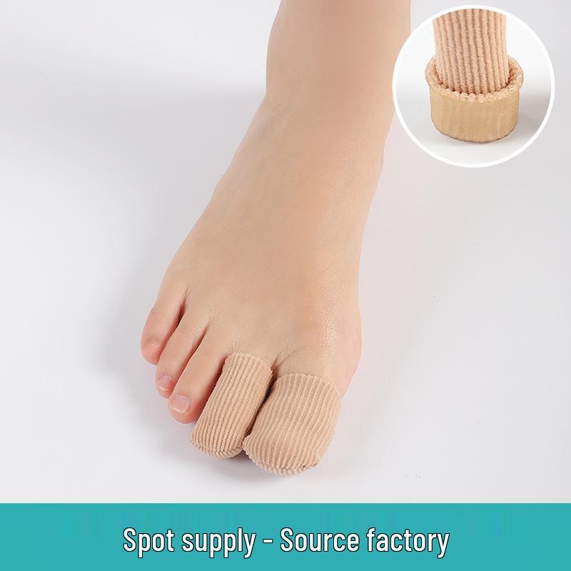 Breathable Toe Protector: Single Hole SEBS Sleeve with Adhesive & Cloth, Closed End, Bunion Separator.