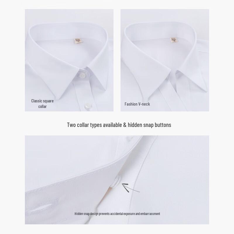 ROMON Women's Professional Long Sleeve Wrinkle-Free Shirt