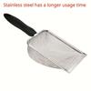 [Stainless Steel Shovel] Stainless Steel Mesh Shovel, 1pc with Screening Bag - Multipurpose Beach Net Scoop for Collecting Seashells, Sifting Beans