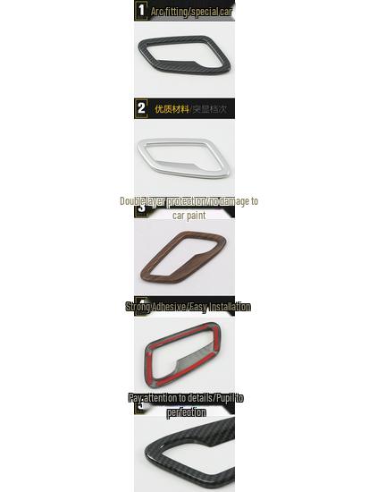 Bright Ring Seat Trim for 17 Teramont Models: Decorative Seatback Control Button Frame