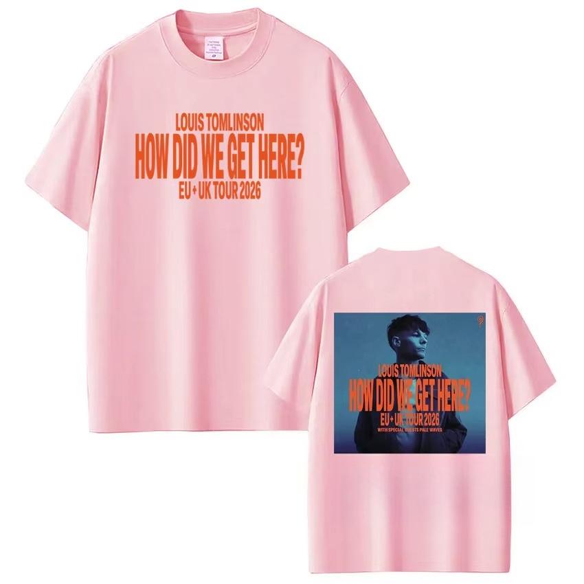 Singer Louis Tomlinson How Did I Get Here Tour 2026 Print Tshirt Men Women Gothic Punk Tshirt Casual pure Cotton Tshirts Tops
