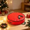Reinforced Handle Carrying Bag Round Garland Storage with Handles, Waterproof PE Fabric Protective for Wreaths Dustproof Organizer, Zipper Closure