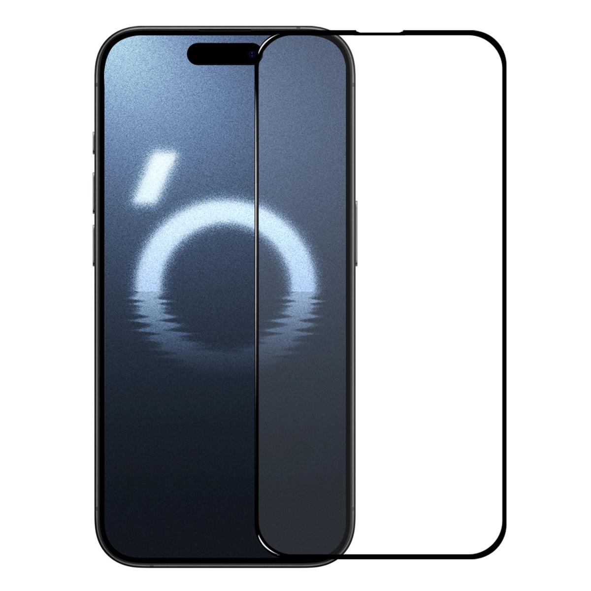 

NORTHJO 2Pcs A+ For iPhone 16 Pro Max Screen Protector 0.3mm High Aluminum-Silicon Glass Film with Alignment Frame,Black Type A