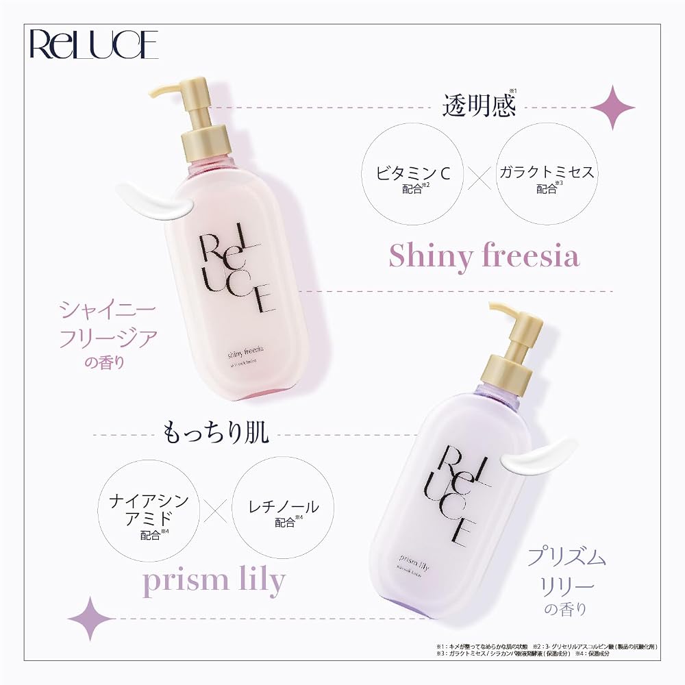 BY ROLAND Riluche Skin Milk Lotion Shiny Freesia 300ml Body Lotion Moisturizing Milk Lotion All-Over