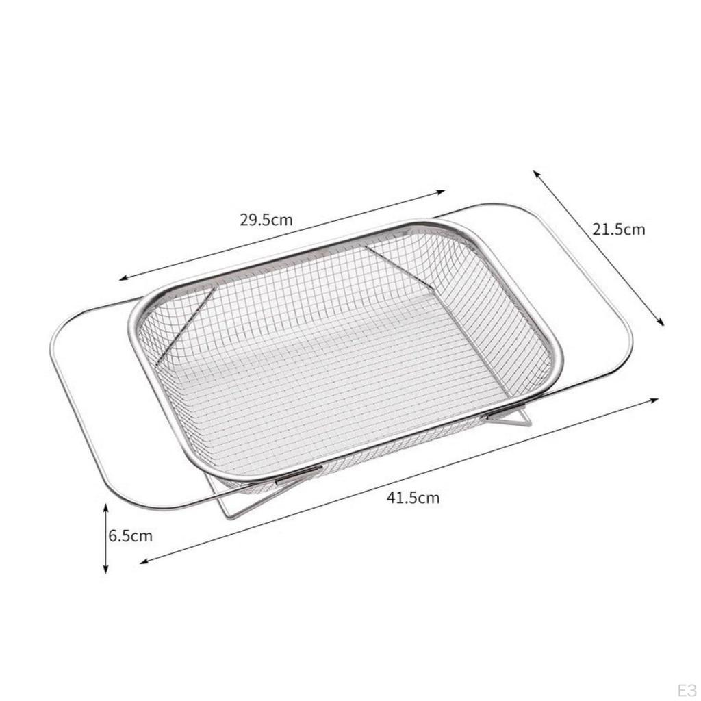 Vegetable Washing Basket MultiFunctional Stainless Steel Sink Strainer Space Saving