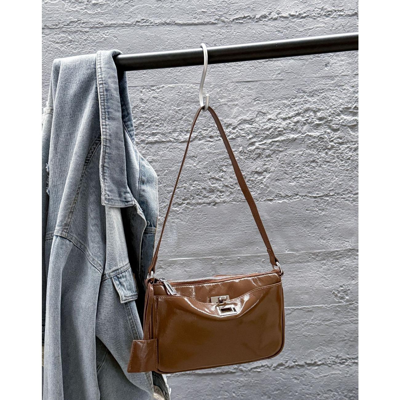 

Женская модная простая практичная сумка-ракушка сумка-полумесяц с тиснением из коровьей кожи хаки