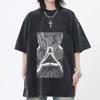 Ryomen Sukuna Jujutsu Kaisen Anime Clothing Men Women T-shirts Short Sleeve Washed T Shirt Vintage Cotton Tshirt Harajuku Tops