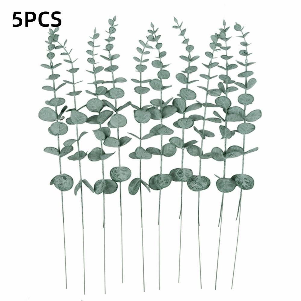 

5 шт. Смешанные искусственные цветы Искусственное растение Листья долларового дерева DIY Букеты Свадьба 3