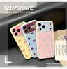 Minimalist Dopamine Color Block Polka Dot Case for iPhone 17 / Apple 16 Pro Max / 15 Pro - Girly Heart Design