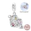 Copper Sweet Love Is A Chocolate Box Openable Pendant Charm Compatible With Authentic Charm Bracelets Women Do It Yourself Jewellery Gift