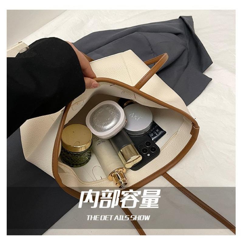Tote Bag Women's New Large-capacity Commuter Bag Spring and Autumn Feeling Versatile Shoulder Bag Simple Class
