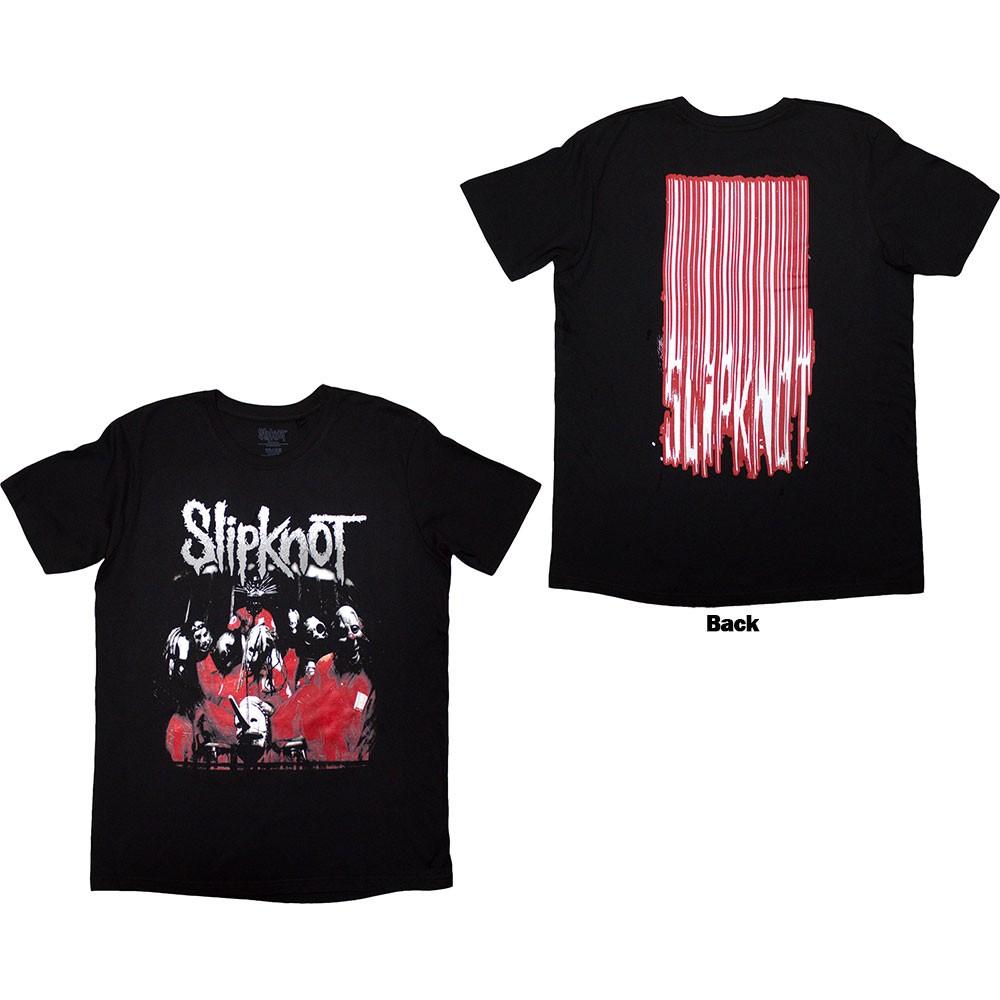 Slipknot Unisex T-Shirt: Stretched Barcode (Black) (Back Print) (XX-Large) S