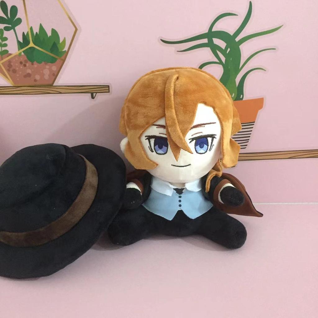 20cm Peluş Bebek Edogawa Rampo Nakahara Chuuya Cosplay Sevimli Yumuşak Dolgulu Yastık Doğum Günü Hediyesi Oyuncak