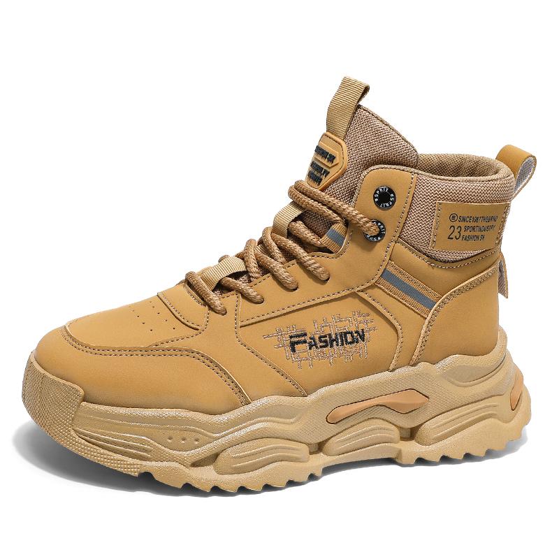 Punk Men's Boots Platform Motorcycle Sneakers British Style Chunky Shoes Man Cowboy Booties For Men Ankle boots Outdoor Sneakers