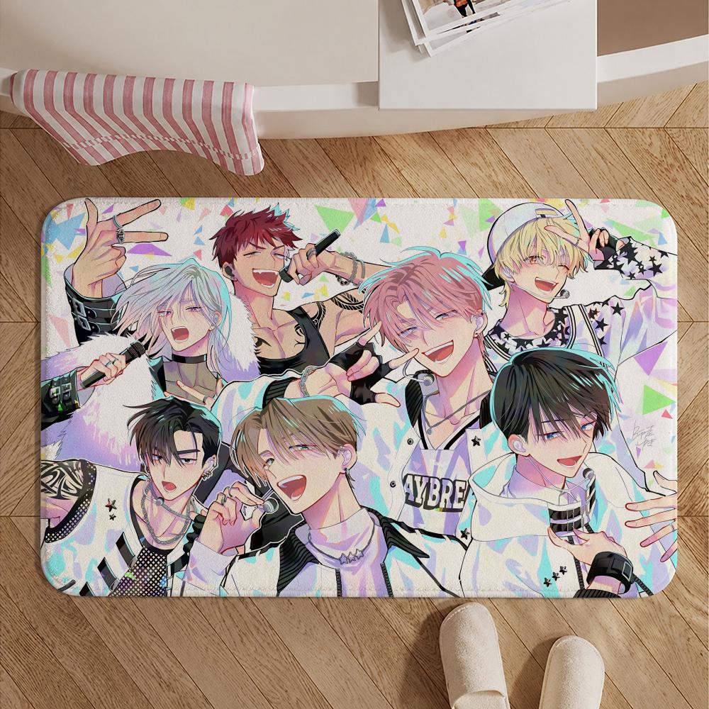Manga-Tamon-kun Ima DocchiS Floor Mat Soft Non-Slip Bath Mat, Bedside Carpet, Absorbent Doormat for Home