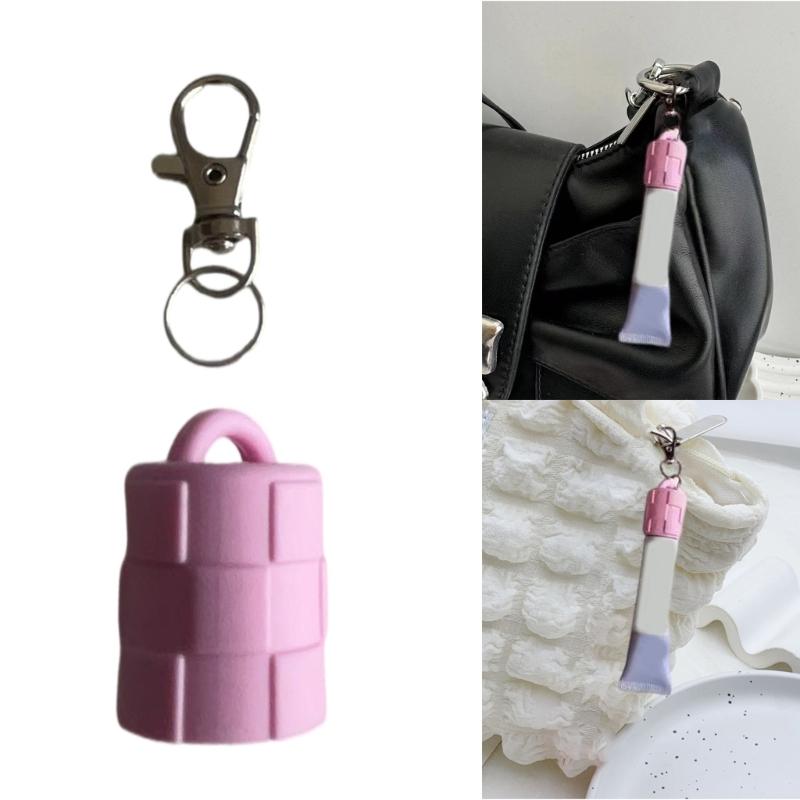 Soft Silicone Lipgloss Keychain Charm Keychain Cover For Keys And Bags Portable Fashion Jewelry Accessory With 3 Colors