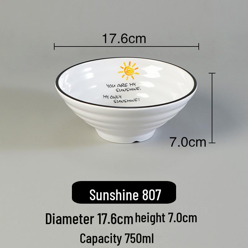 Melamine Ramen Bowl: Porcelain-Like, Large Mala Tang Soup & Noodles Bowl for Wontons & Luosifen