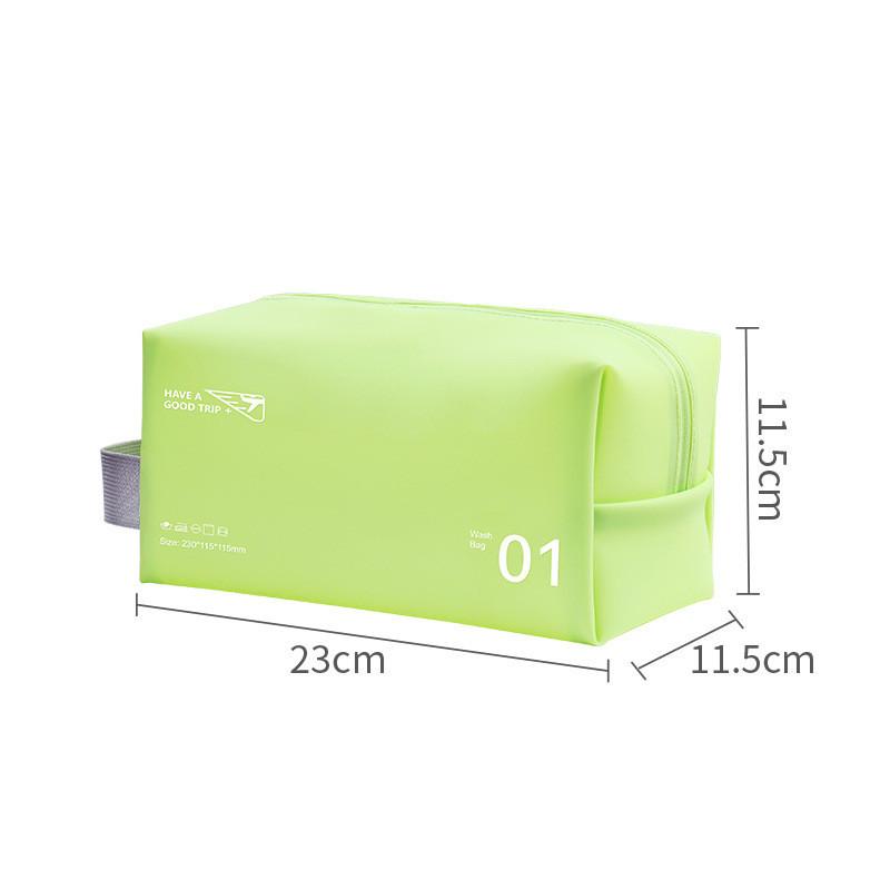 

Storage Toiletries Cosmetic Bag Portable Travel Pvc Convenient And Practical Light Green