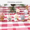 Puntos Home Christmas Cartoon Santa Elephant Resin Miniature Figurine Ornament Decor