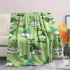 1PC Four-leaf clover Print FlAannel Blanket, High quality Comfortable for All Seasons, Home Decor, Warmth and Comfort