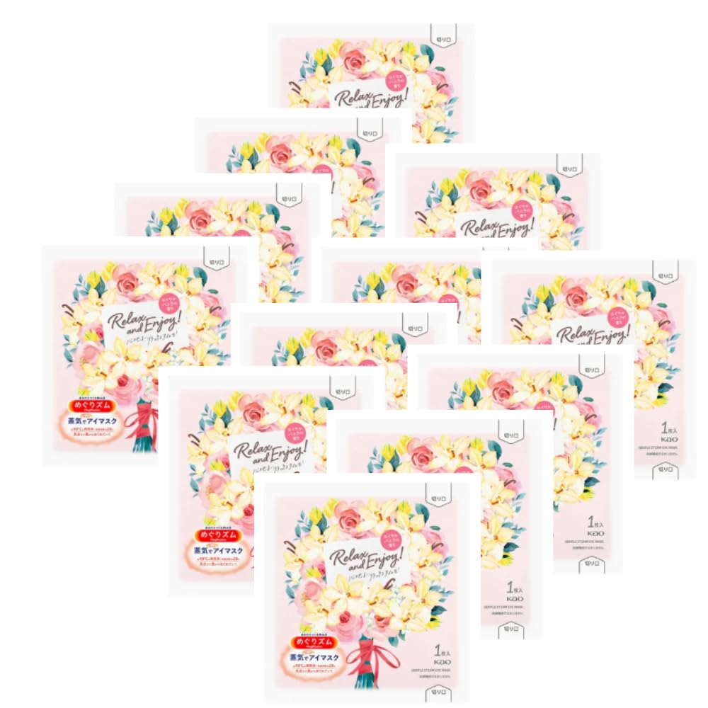 Kao MegRhythm Steam Hot Eye Royal Vanilla 12 pieces Mask, Scent, белый
