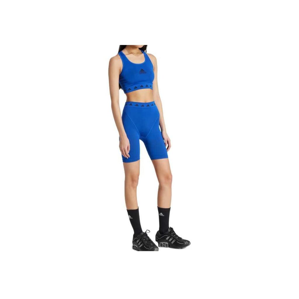 Adidas Equipment Series Comfortable Casual Simple Versatile Three-Quarter Sports Shorts Women Shorts Blue JN6501