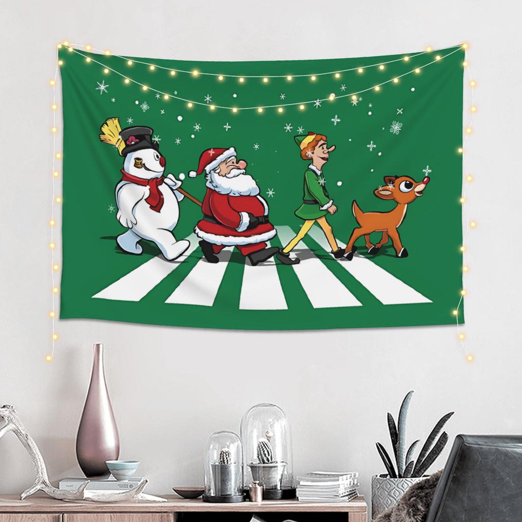 Christmas Knit Heart Pattern Tapestry Bedroom Decoration Wall Hanging Blanket Tapestry Cool Stuff For Room