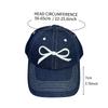 Large head circumference cap children's bow embroidery spring and summer sunshade washed denim baseball cap men