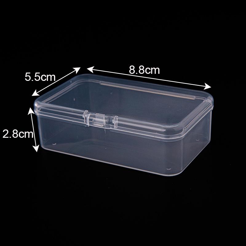Transparent Rectangle PP Plastic Storage Box for Hardware & Electronic Components