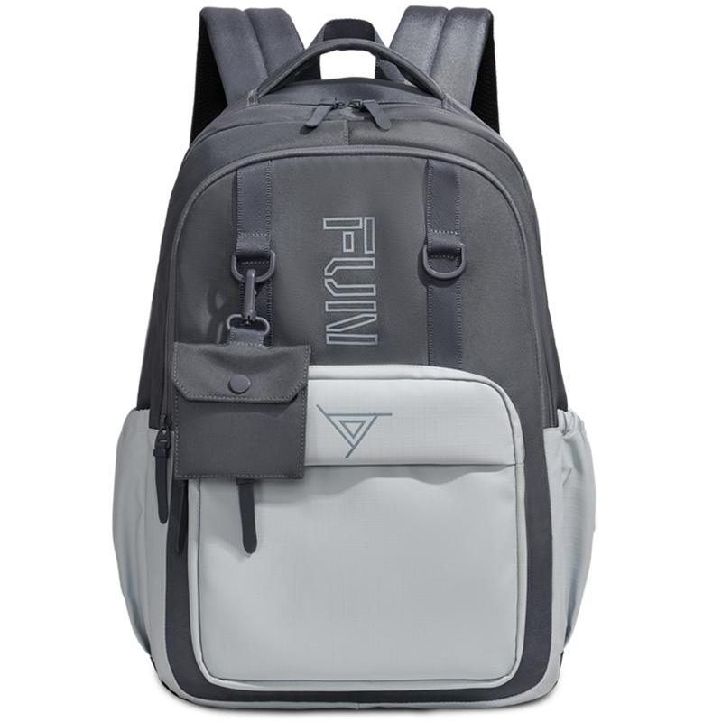 College Style Backpack Men's Large Capacity Backpack Junior Senior High School Student Contrast Color Campus Schoolbag