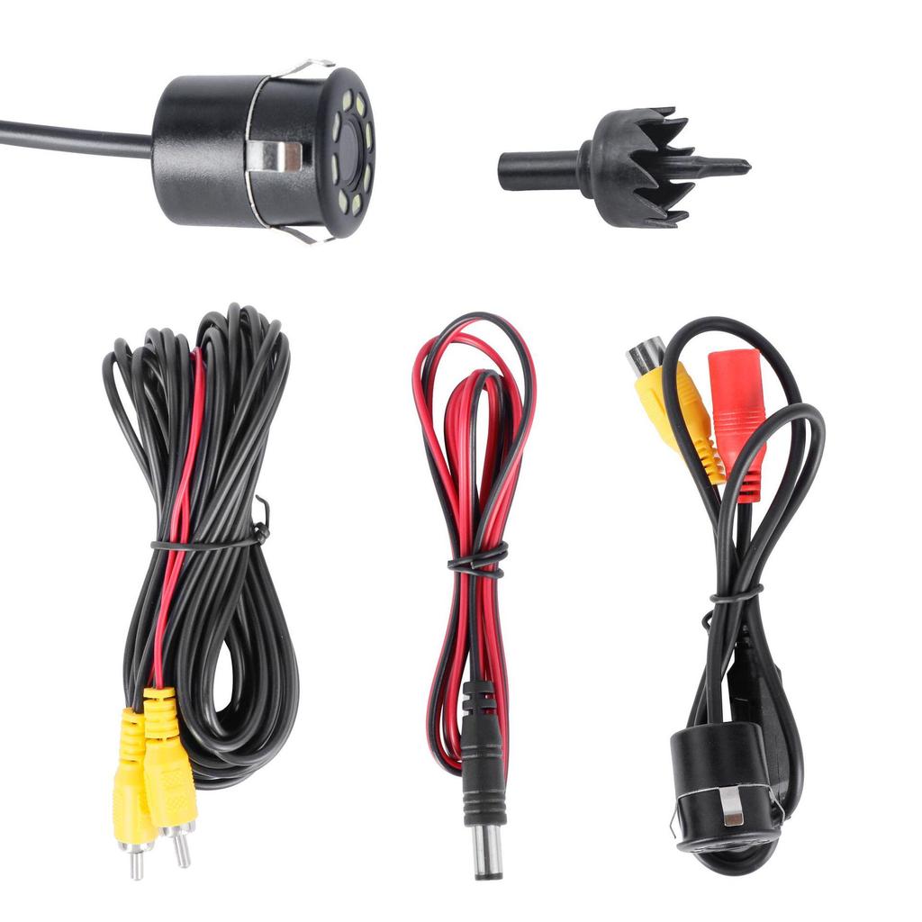 Hd Waterproof Fisheye Vision Night Rearview Camera With 4lights For Reversing