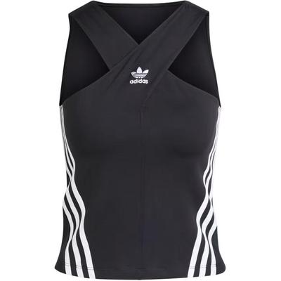 Originals Striped Logo Print Slim Fit Sleeveless Top Women Tops Black JM9258