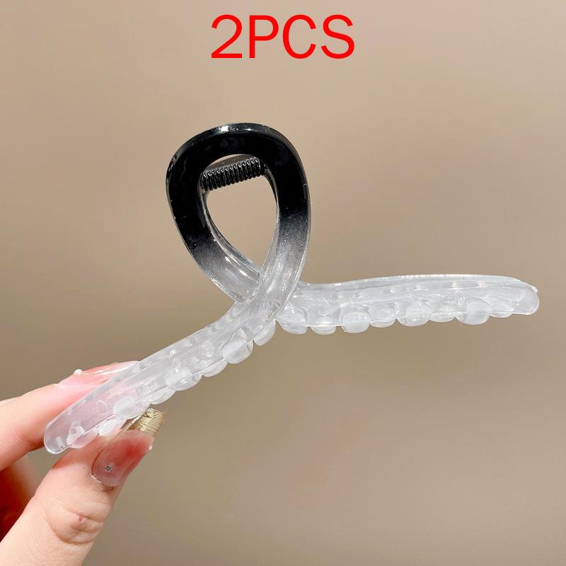 (87 Styles) 2pcs/ Set New Large Jelly Color Hair Clip Acrylic Hair Claw Shark Clamp For Women Girls Fashion Summer Updo Headwear Hair Accessories