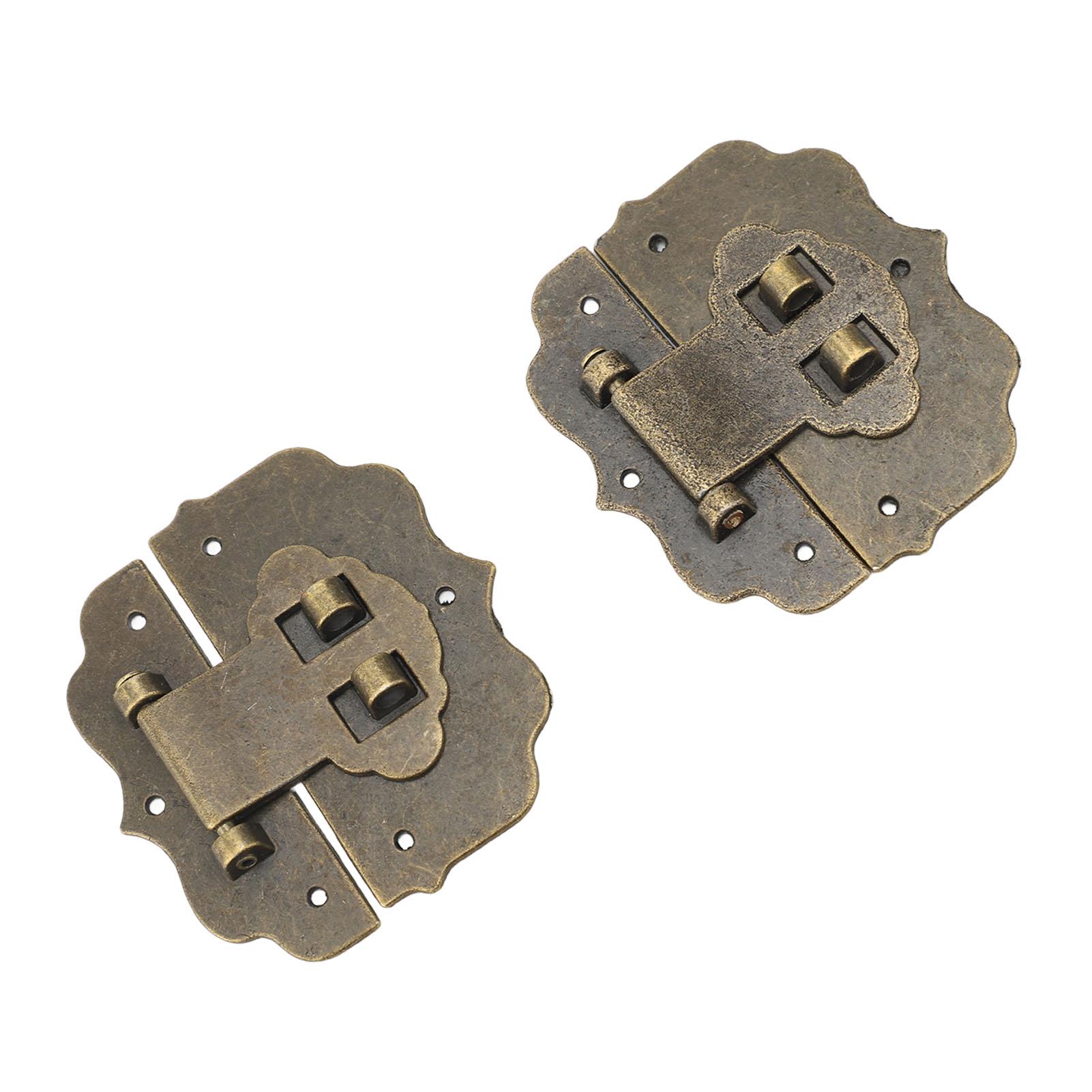 

6 шт. Застежка-защелка для шкатулки для драгоценностей 2 отверстия Ретро Античная Декоративная для деревянного ящика с винтами L