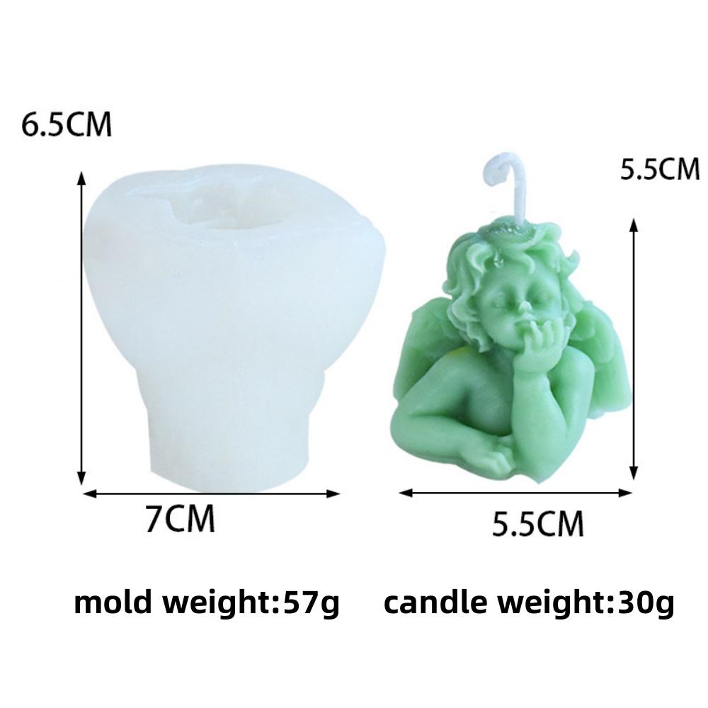 3D Flower Picking Girl Candle Silicone Mold DIY Wishes Wings Girl Candle Gypsum Soap Resin Mold Chocolate Cake Baking Tool Gift