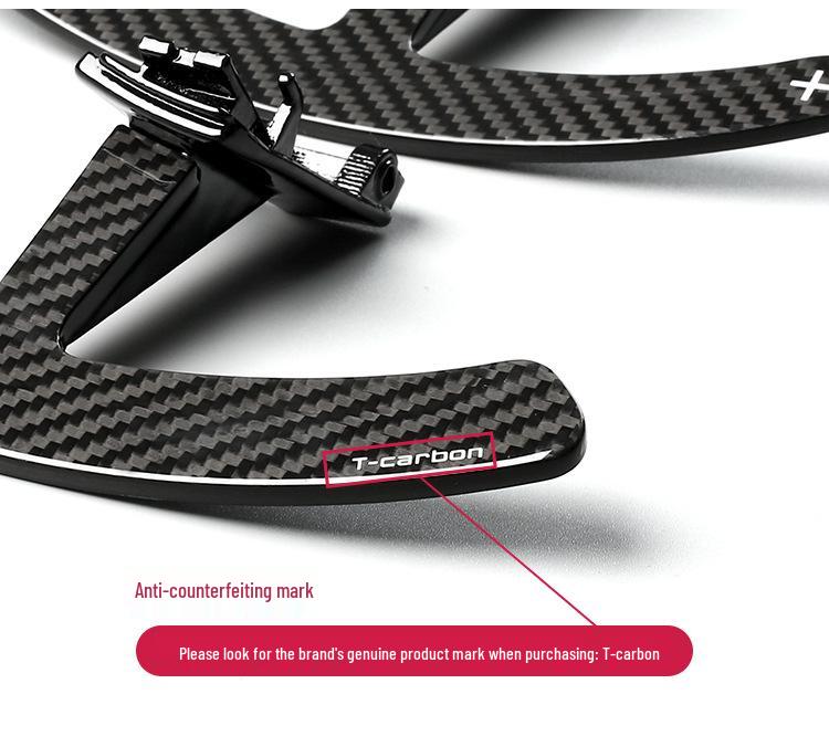 True Carbon Fiber T-Carbon Shift Paddles for Cayenne, Panamera, and Taycan Mac
