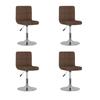 Day and Night - Day and Night Swivel Dining Chairs 4 Units Brown Fabric