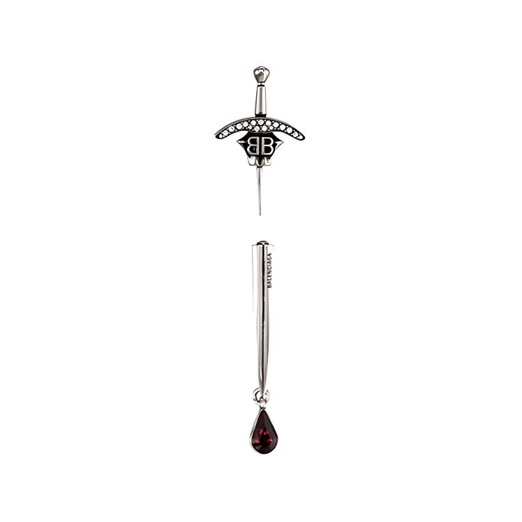 Balenciaga Sword Distressed Silver Brass And